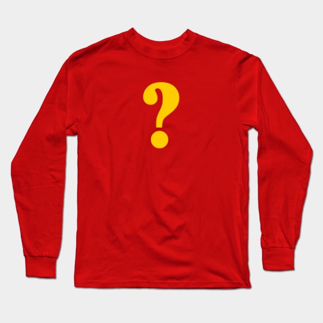 Question Mark ? Emoji in Yellow Long Sleeve T-Shirt by SeattleDesignCompany